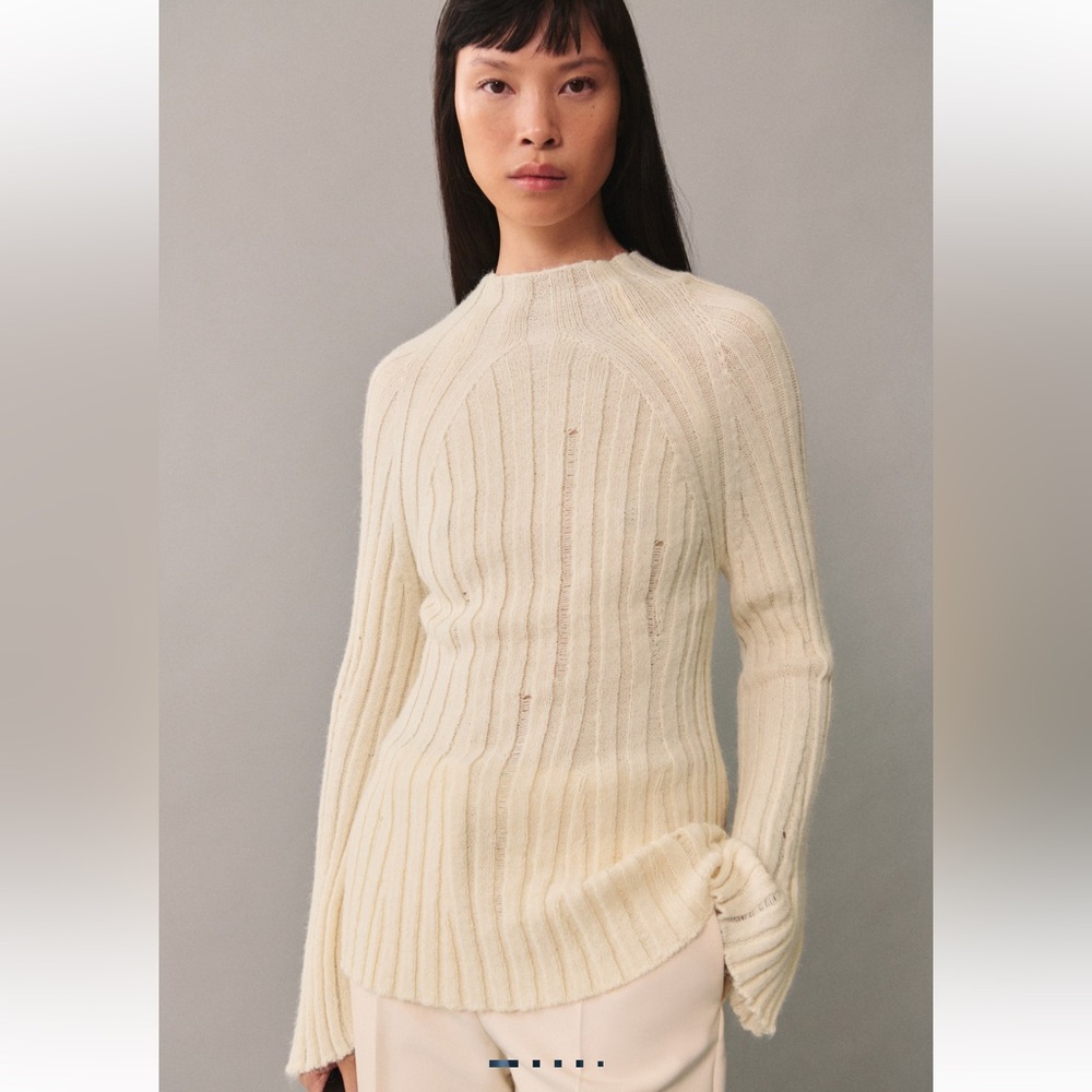 🎁Zara Ribbed Knit Cotton Sweater - New🎁 - Picture 10 of 15